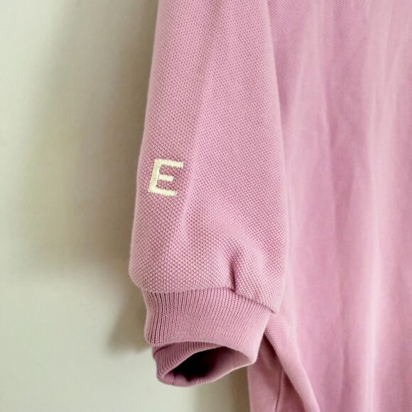 EVERLANE The Oversized Polo Top S Mauve Org Cotton Collar Short Sleeve NWT B32 - Picture 4 of 6
